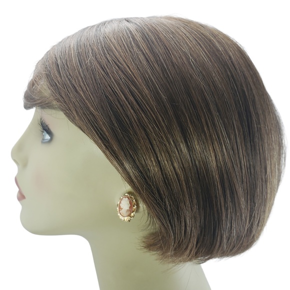 Vintage 14 Karat Yellow Gold Cameo Earrings #12704 - Picture 6 of 7